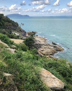 Scenic view of sea against sky