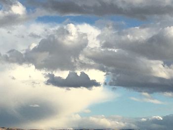 Low angle view of clouds in sky