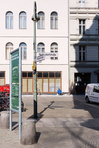 Cars parked on street