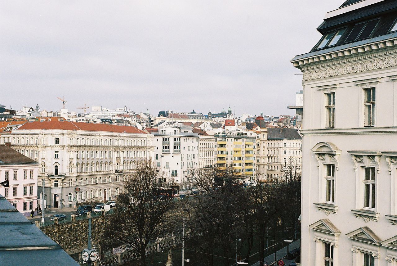 HIGH ANGLE VIEW OF CITY BUILDINGS