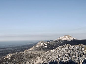 Scenic view of landscape against clear sky