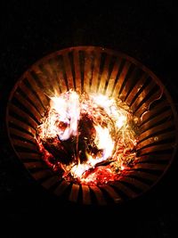 Close-up of bonfire at night