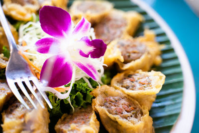 Close-up of food in plate