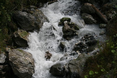 Scenic view of waterfall