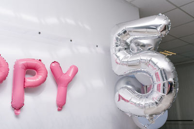 Helium balloon number 5 on a children's birthday