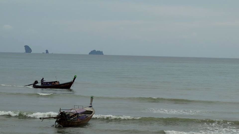 nautical vessel, sea, transportation, beach, sailing, outdoors, water, sky, no people, day