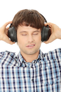 Portrait of young man using mobile phone