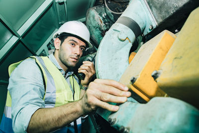 Portrait of man working