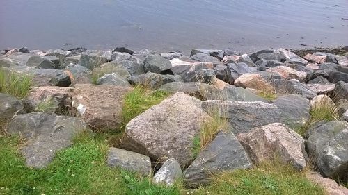 Rocks in sea