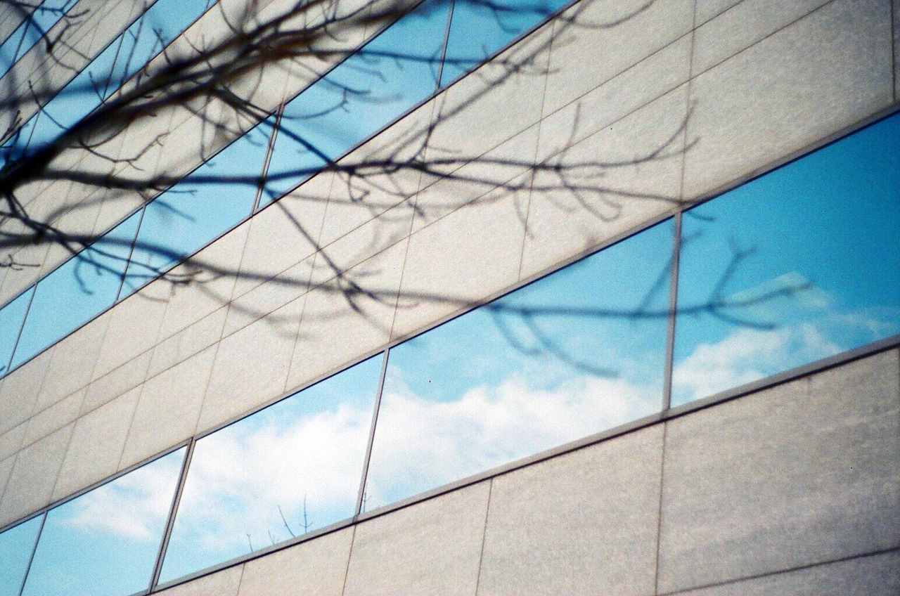 LOW ANGLE VIEW OF OFFICE BUILDING