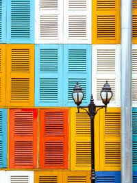 Full frame shot of multi colored building