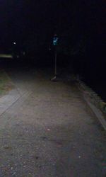 Empty road at night