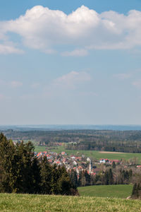 Scenic view of landscape against sky