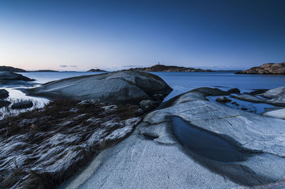 Coastal landscape at sunset, sweden
