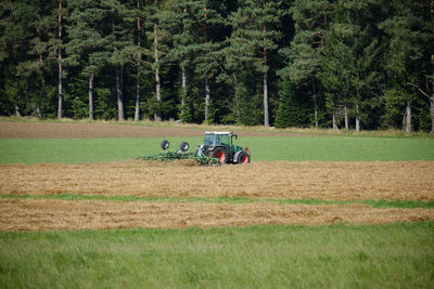 Tractor on field