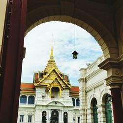 Low angle view of temple