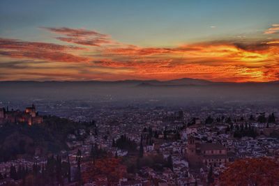 Cityscape at sunset