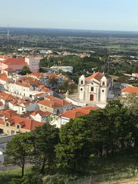 High angle shot of townscape