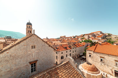 View of dubrovnik old city from the top