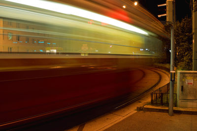 Train at railroad station platform