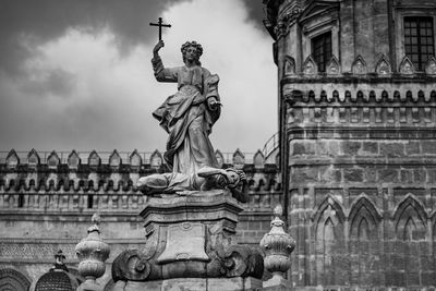 Low angle view of statue