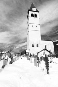 View of bridge against cloudy sky