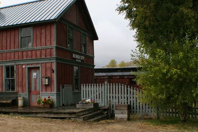 Building with trees in background