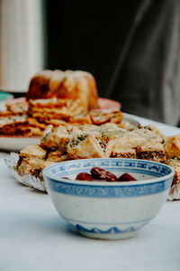 Close-up of food on table