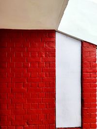 Full frame shot of red brick wall
