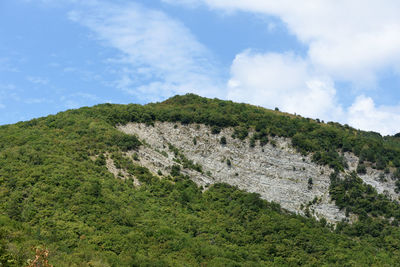 Low angle view of mountain against sky