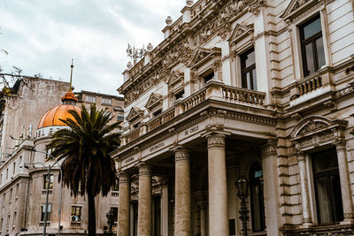 Low angle view of historic building