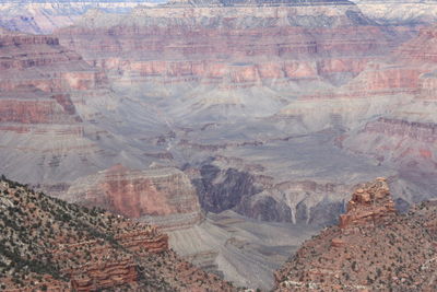 High angle view of rock formations