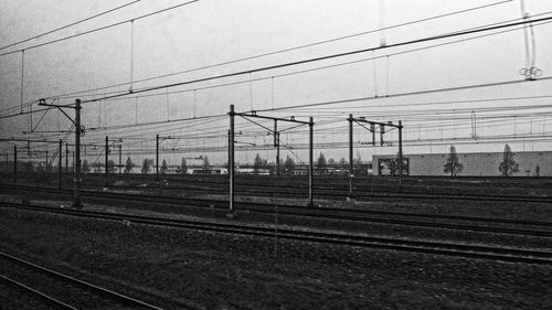 Railroad tracks against sky