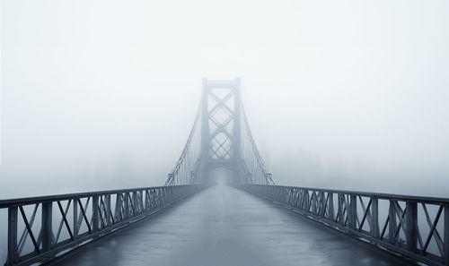 Low angle view of bridge against clear sky