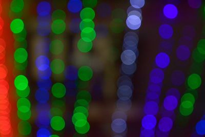 Defocused image of illuminated christmas lights