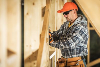 Man working at construction site