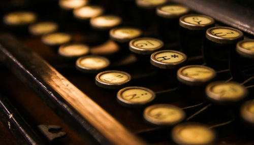 Old typewriter keys