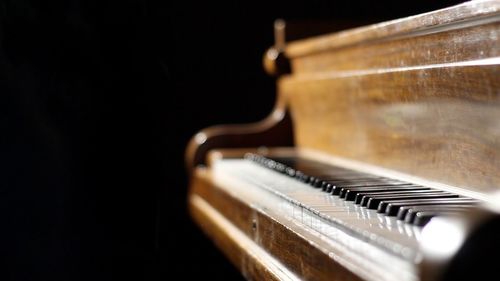 Close-up of piano keys