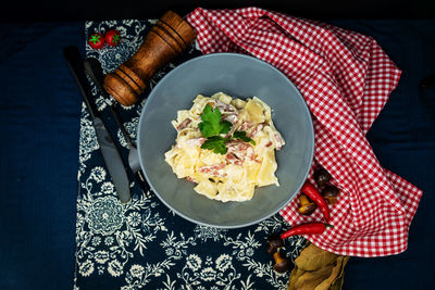 Close-up of food in bowl on table