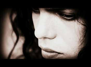 Close-up portrait of young woman