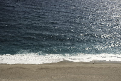 High angle view of beach