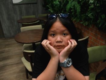 Portrait of cute girl