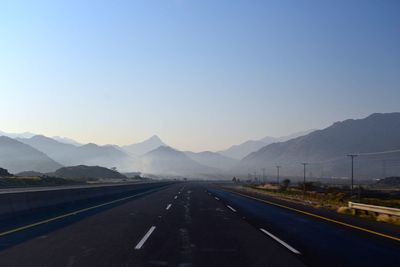 Road passing through mountains