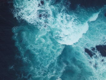 High angle view of swimming pool in sea