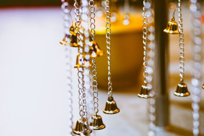 Close-up of chain hanging