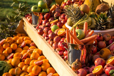 Fruits for sale at market stall