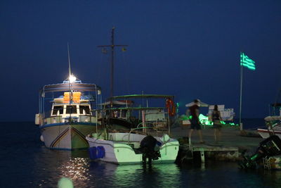 Boats in calm sea