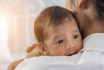 Close-up portrait of a cute baby