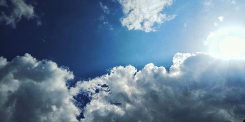 Low angle view of clouds in sky