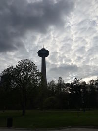 City against cloudy sky